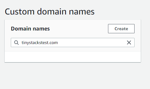 TinyStacks - Create custom domain name
